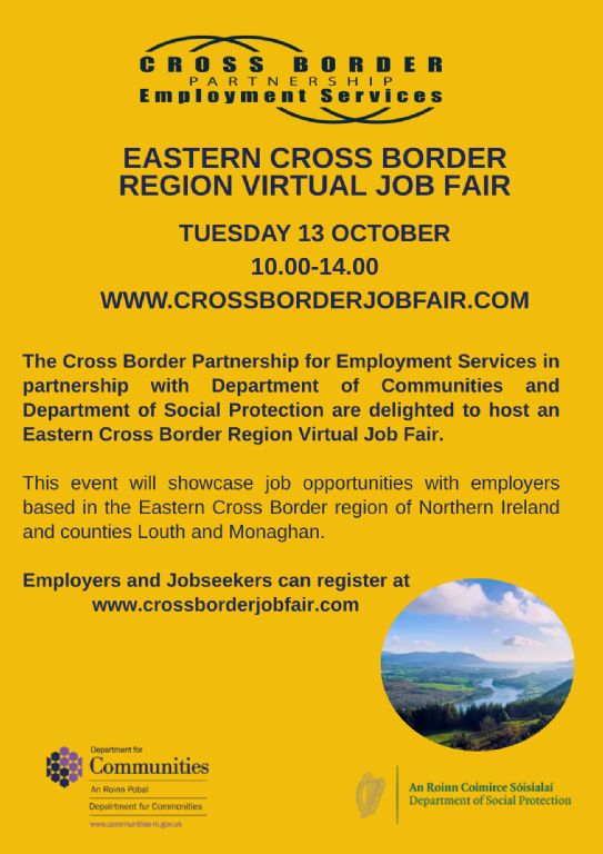 eastern cross border virtual job fair - 13 oct